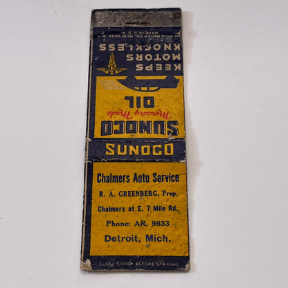 Chalmers Auto Service R.A. Greenberg Detroit MI Matchbook Cover TB6-MB1-15