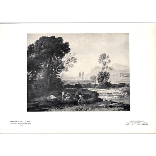The Flight into Egypt - Claude Lorrain c1905 Art Print D13