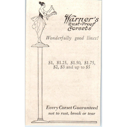 Warner's Rust-Proof Corsets 1918 Magazine Ad AF1-WH1