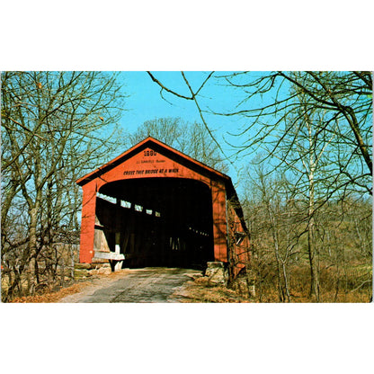 Phillips Bridge Parke County Indiana #17 Covered Bridge Postcard PB10