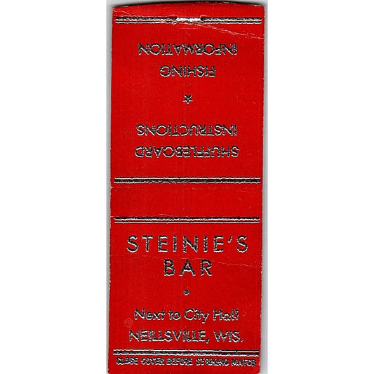 Steine's Bar Neillsville WI Vintage Matchbook Cover SF3-Y4