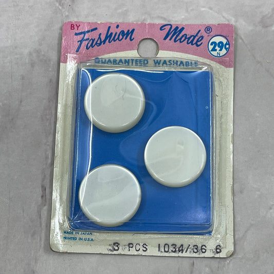 Vintage Lot of 3 Smooth Pearlescent White 1034/36 6 SE2