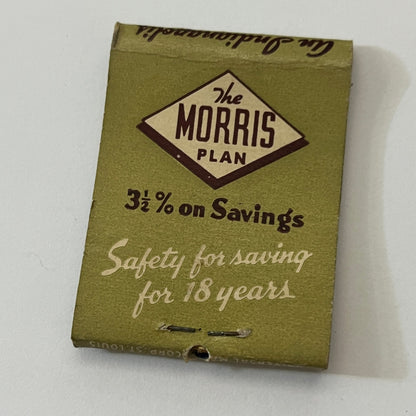 The Morris Plan 110 E. Washington Indianapolis Vintage Matchbook Cover TB6-MB1-2
