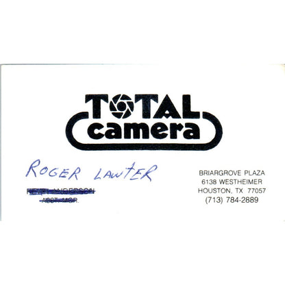 Total Camera Roger Lawter Houston TX Vintage Business Card SD8-B17