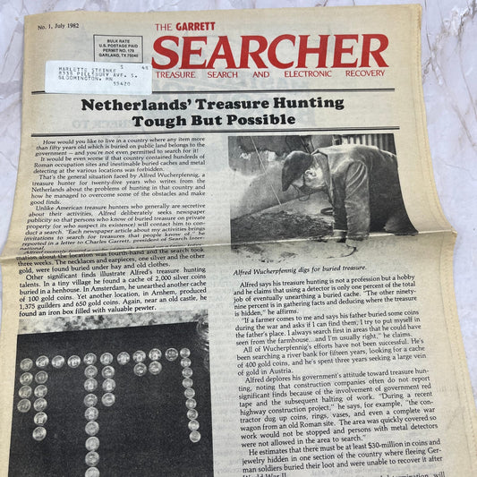 1982 Jul The Garrett Searcher Newsletter Treasure Search Electronic Recovery M11