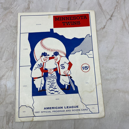 Minnesota Twins 1961 Official Program And Scorecard MLB Baseball TI9-P4