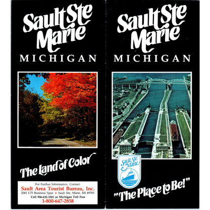 Vintage Sault Ste Marie MI The Place to Be Map & Travel Brochure TF4-B1