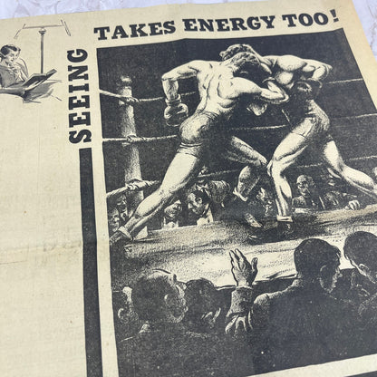 Electric Lights Boxing Northern States Power Company 12x19" Newspaper Ad FL6-8