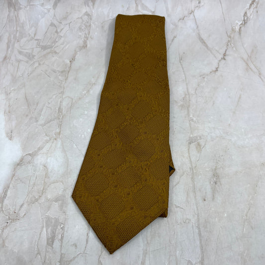 Retro Men's Embossed Polyester Brown Necktie Tie TG9-T2