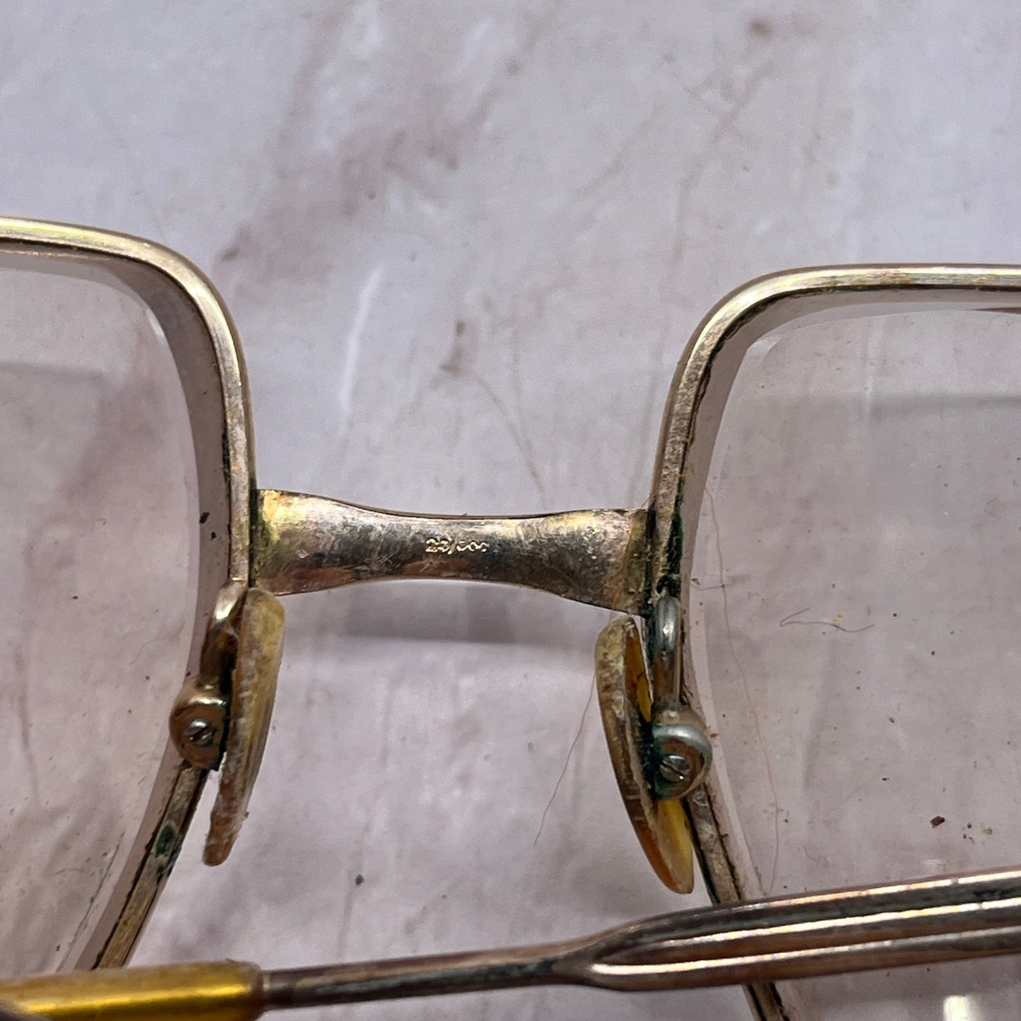 Retro Swank Barbudo Rectangle Gold ToneSpain Glasses Eyeglasses Frames TF4-G1-3
