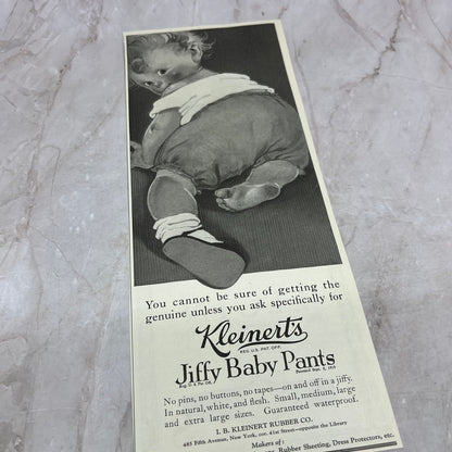 Kleinert's Jiffy Baby Pants I.B. Kleinert Rubber Co NY 1924 Magazine Ad FL6-11
