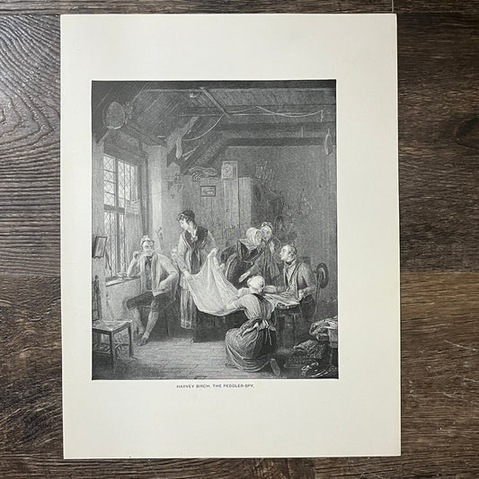 Harvey Birch, The Peddler-Spy John James Steuart Antique Engraving 9x12 V10