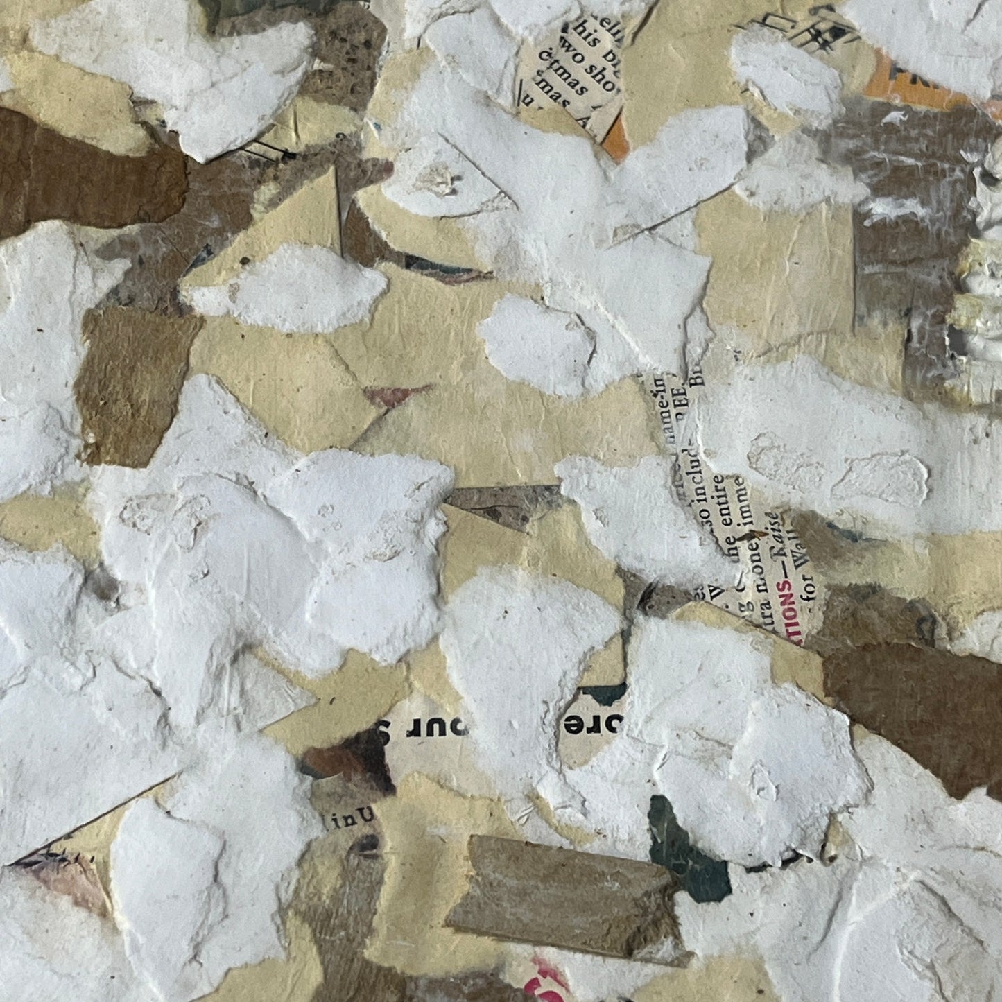 Original Framed Mixed Media Abstract Art Collage 10x12 "Topography"