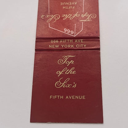 Top of the Six's Fifth Avenue Vintage Matchbook Cover TB8-MB2-2