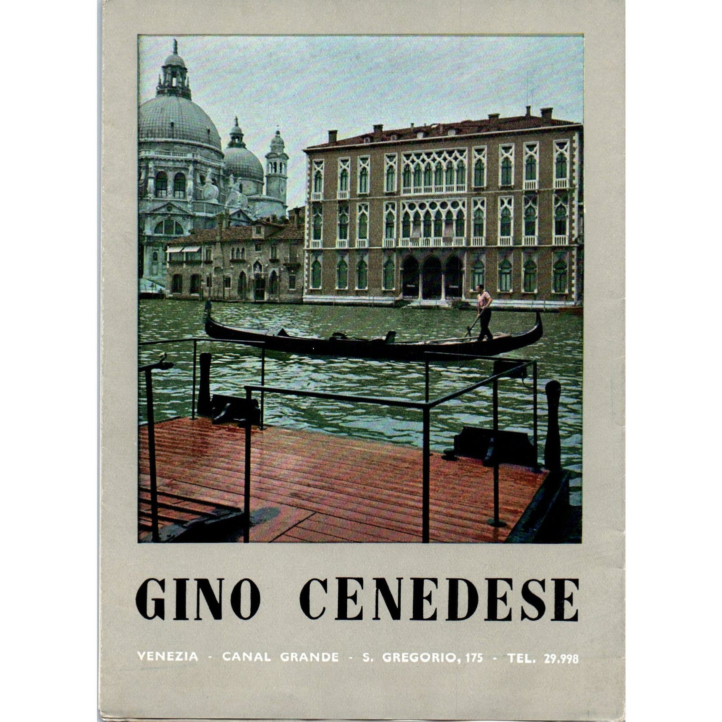 c1960 Gino Cenedese Murano Fondamenta Venier Fold Out Map AE2