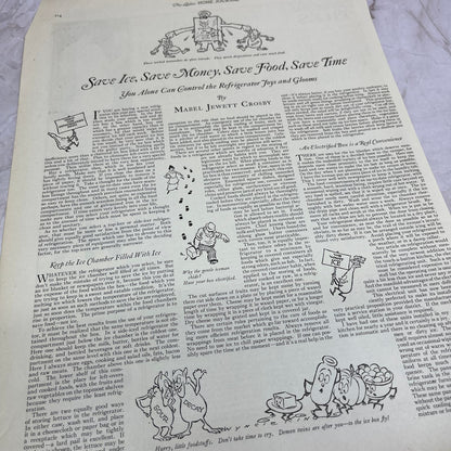 Save Ice, Save Money Electric Refrigerators Mabel Jewett Crosby 1924 Ad FL6-11