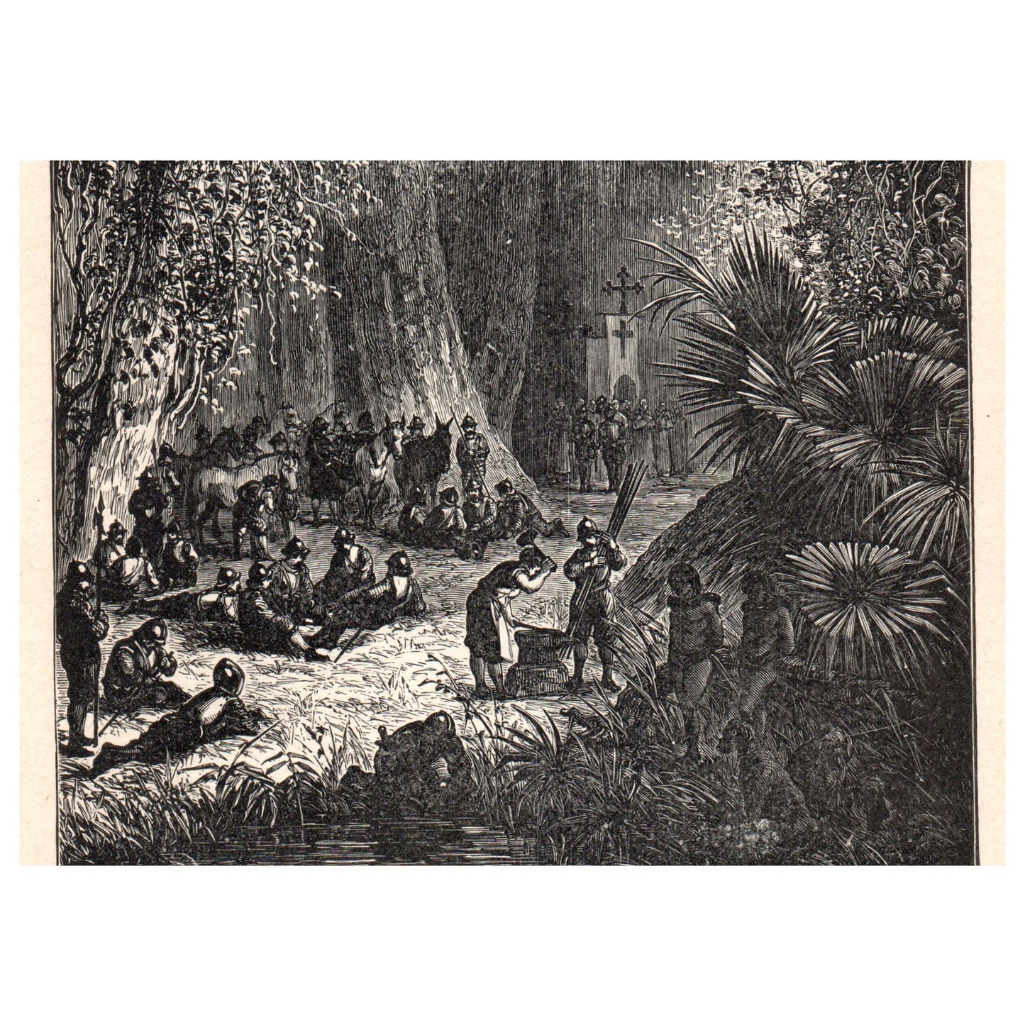 De Soto in Florida 1911 Engraving Print AF5-8