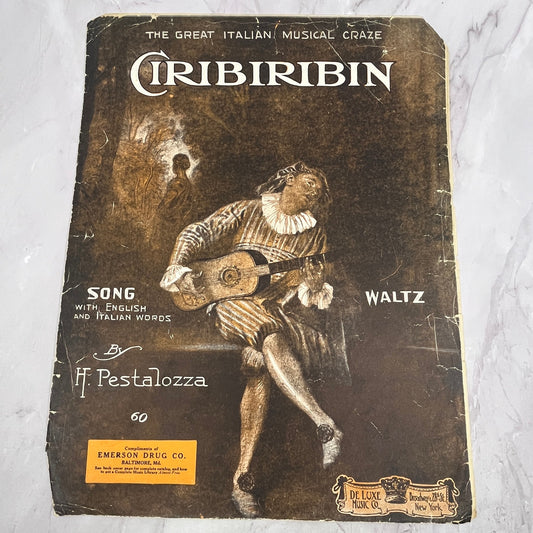 c1900 Ciribiribin Waltz H. Pestalozza Emerson Drug Baltimore Sheet Music V16