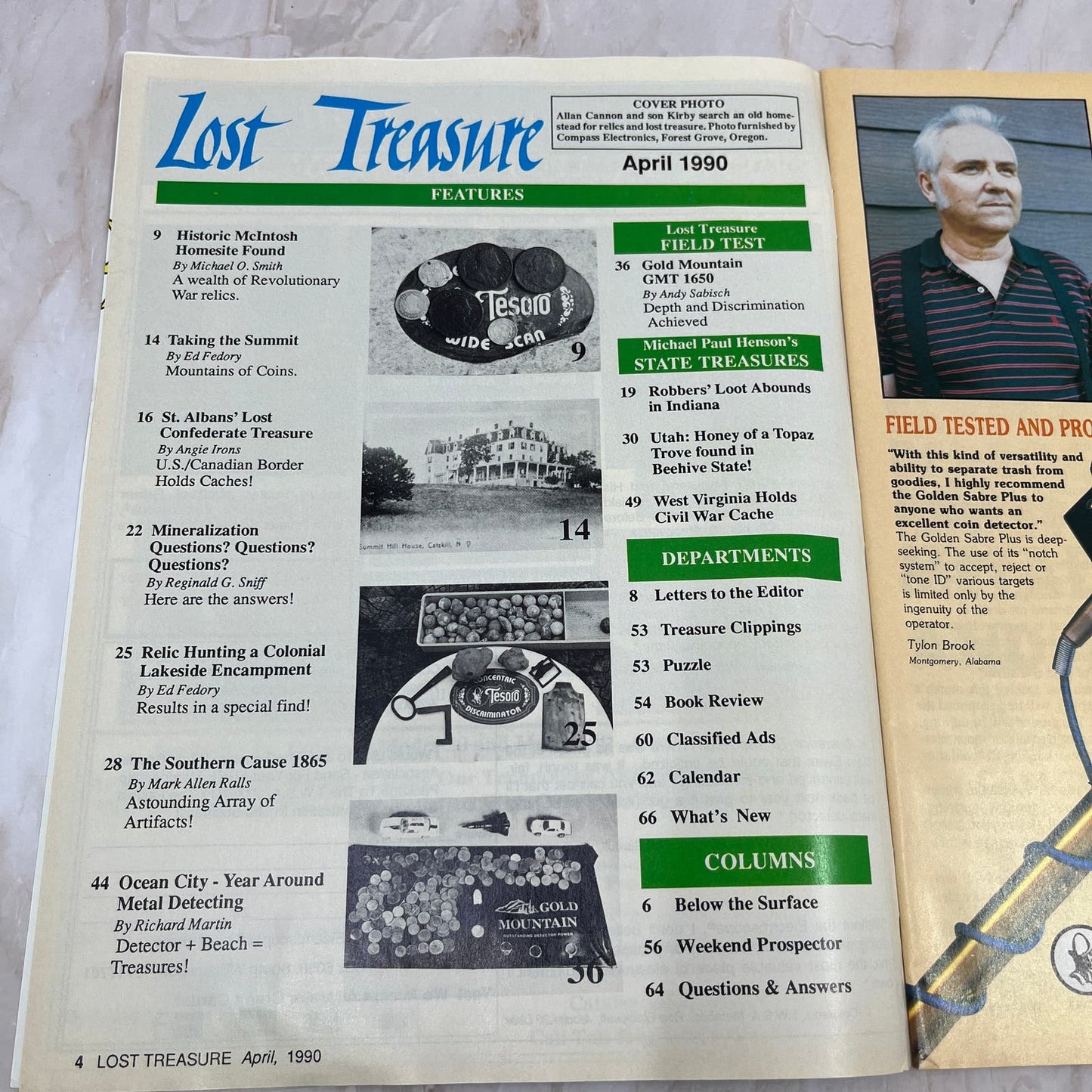 1990 April - Lost Treasure Magazine - Treasure Hunting Gold Prospecting M14