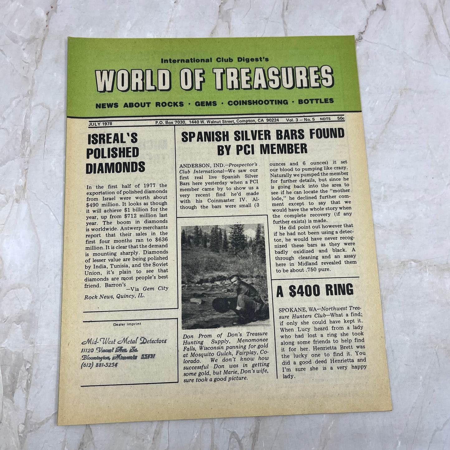 1978 Jul - International Club Digest World of Treasures Magazine Newsletter M16
