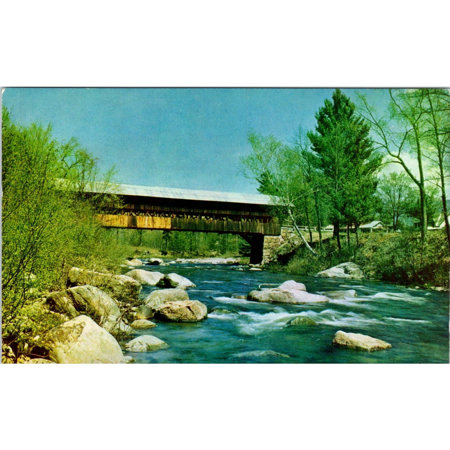 Covered Bridge at Jackson NH Covered Bridge Postcard PC4