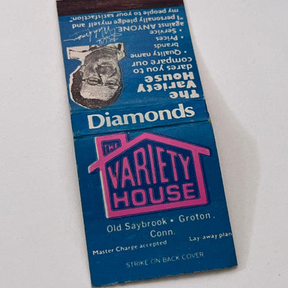The Variety House Old Saybrook, Groton CT Vintage Matchbook Cover TB8-MB-10