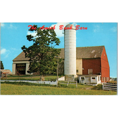 Amish Bank Barn Pennsylvania Dutch Country Postcard PD8