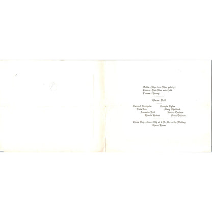 Class of 1912 Worcester High School Graduation Commencement Program AE6