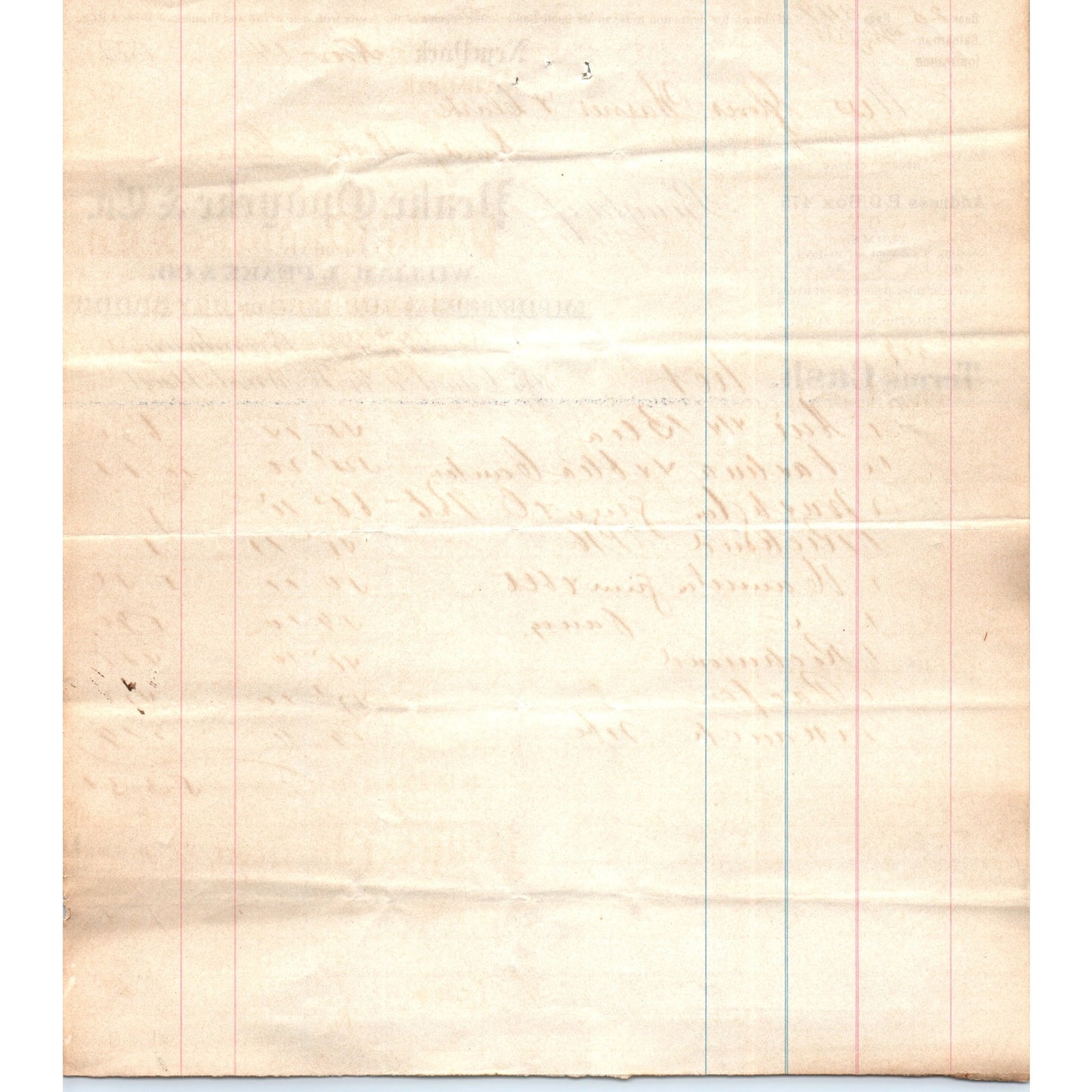 1873 Peake, Opdycke & Co Dry Goods New York Receipt Letterhead D24