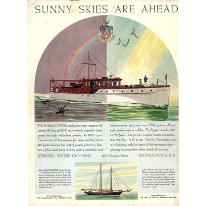 Lady Isobel Muttart NY, YAWIM Murphy Green Bay Sterling Engine Co 1932 Ad V1-4