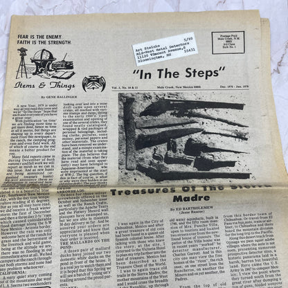 1979 Jan - In the Steps of the Treasure Hunter Newspaper - Mule Creek NM M11
