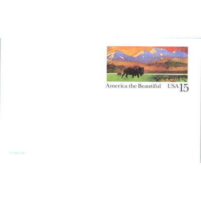 1988 America the Beautiful Buffalo Mountains 15c USA Postal Mailing Card PE4