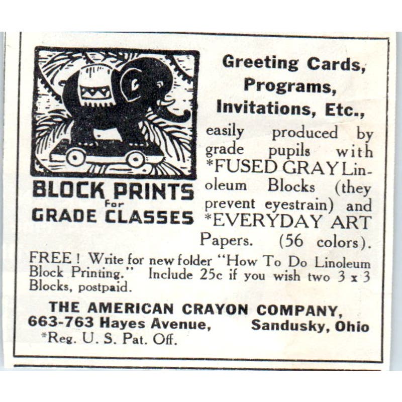 The American Crayon Company Sandusky OH 1930s Magazine Advertisement AE4-I2