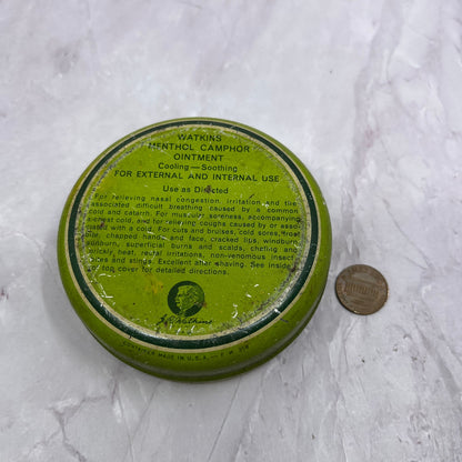 Vintage J.R. Watkins Co Menthol Camphor Tin Winona MN Oakland CA SC1