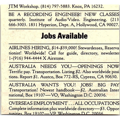 Dooms Day Dudds Tee Shirts Westboro MA 1984 Ad AF8-M4