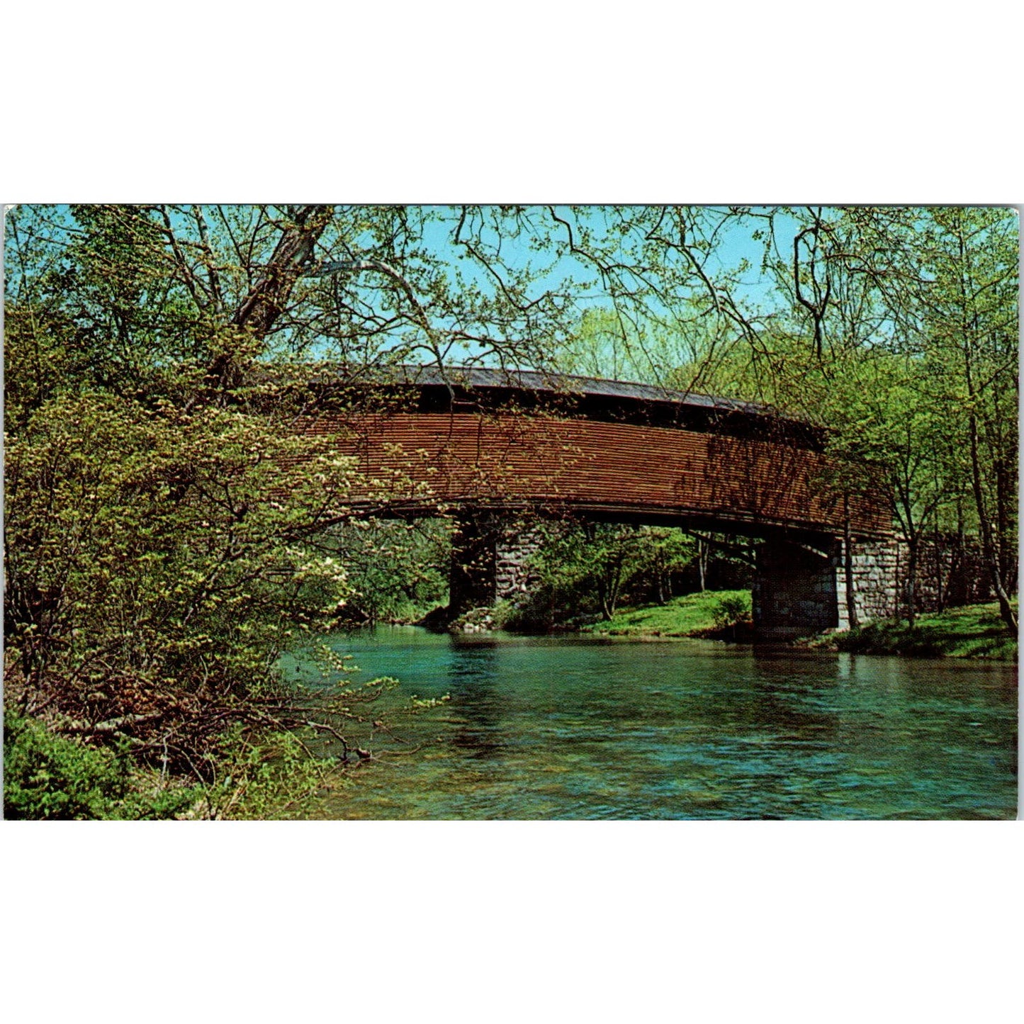 Humpback Bridge Covington VA White Sulfur Springs WV Covered Bridge Postcard PC3