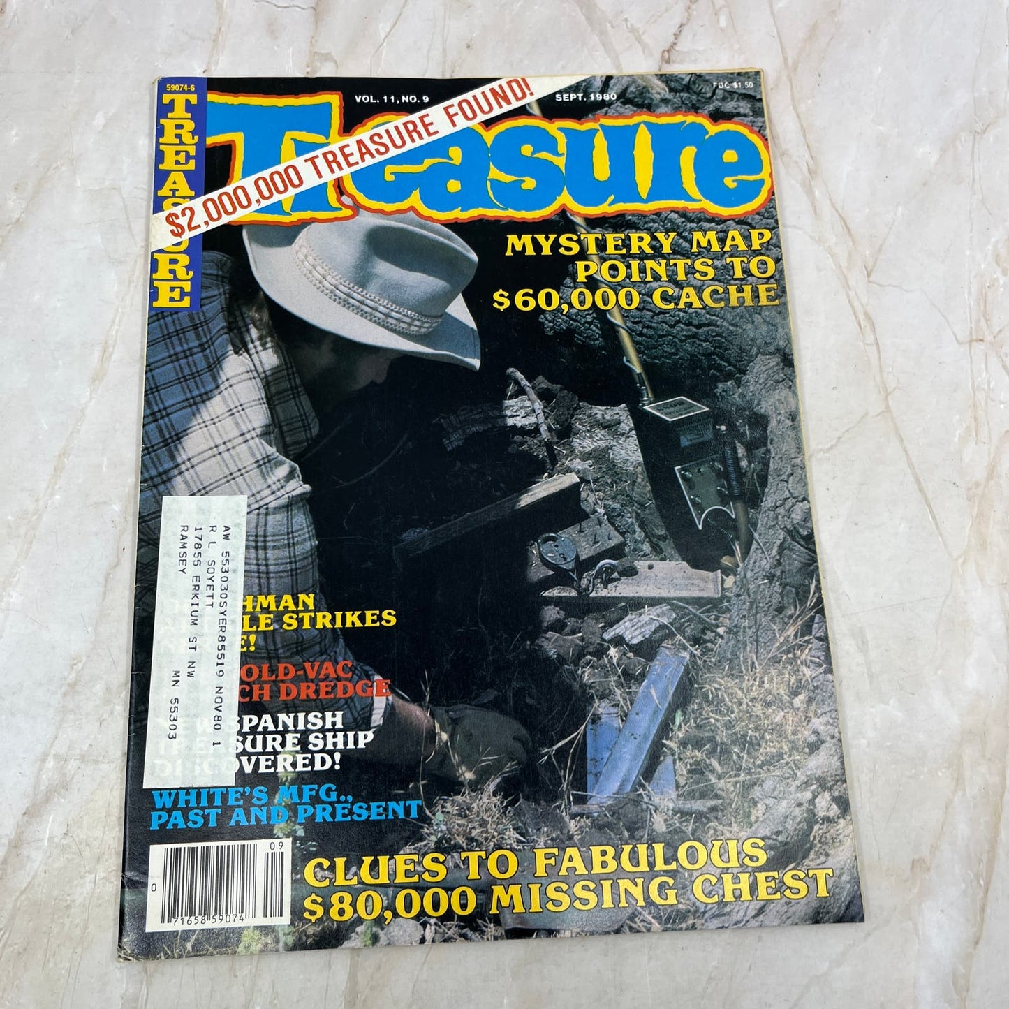1980 Sept - Treasure Magazine - Treasure Hunting Metal Detecting Gold Coins M10
