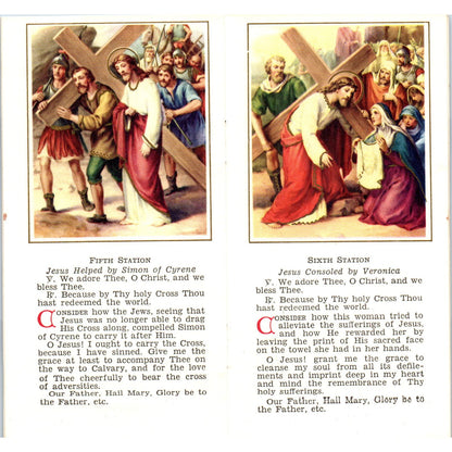 Stations of the Cross Passionist Missionaries Vintage Catholic Leaflet TH2-PC2