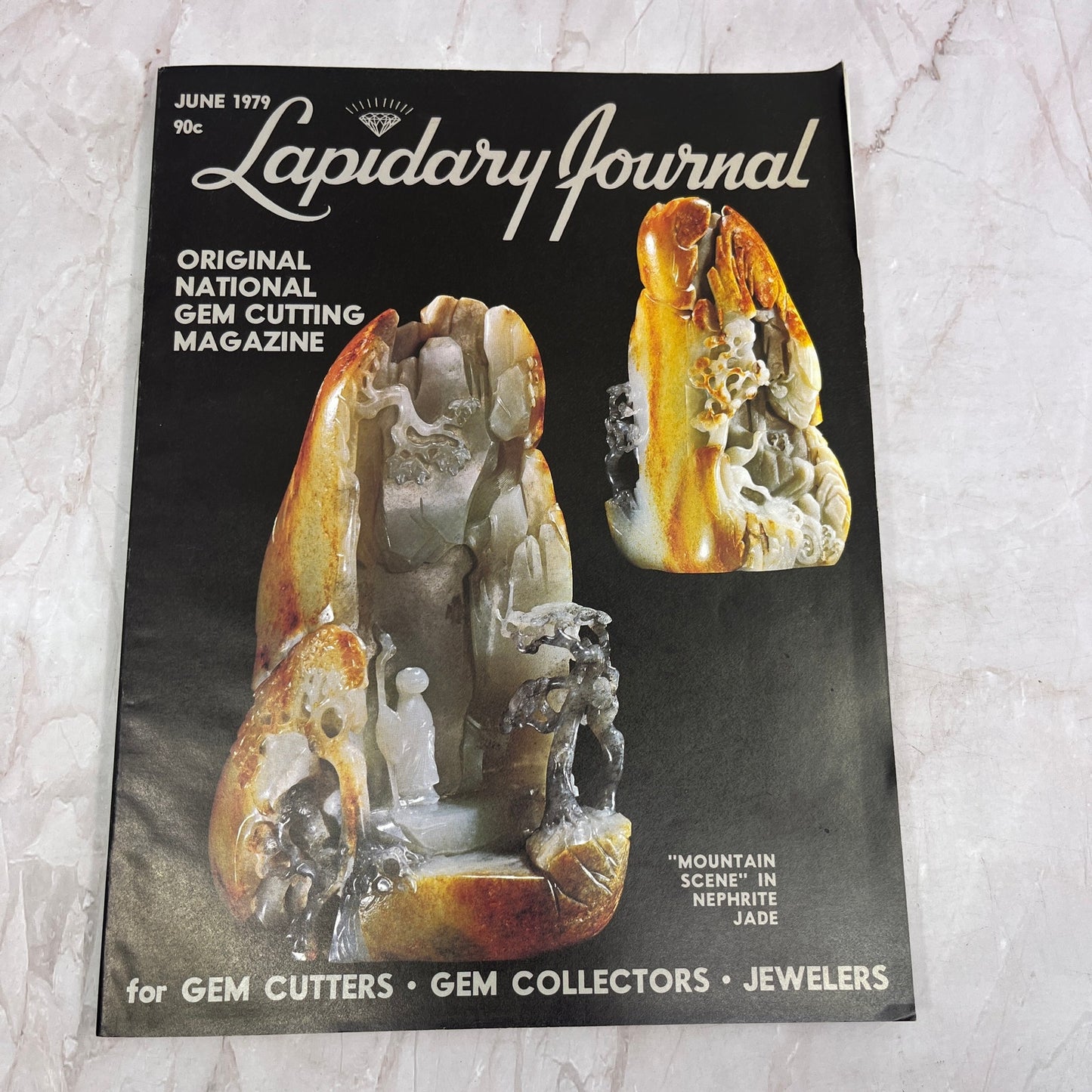 Mountain Scene in Nephrite Jade - Lapidary Journal Magazine - Jun 1979 M25