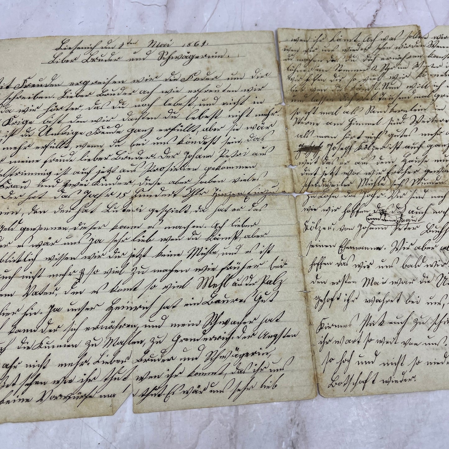 1800s Collection of Original Handwritten German Letters Mostly 1860-1880s D18