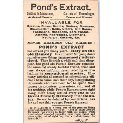 Pond's Extract Co London Maple Leaf c1880 Victorian Trade Card AF1-AP8