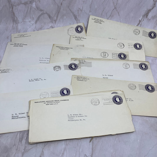 1950s Lot of L.H. Gilmer Co Tacony Philadelphia Postal Cover Envelopes L4-4-22