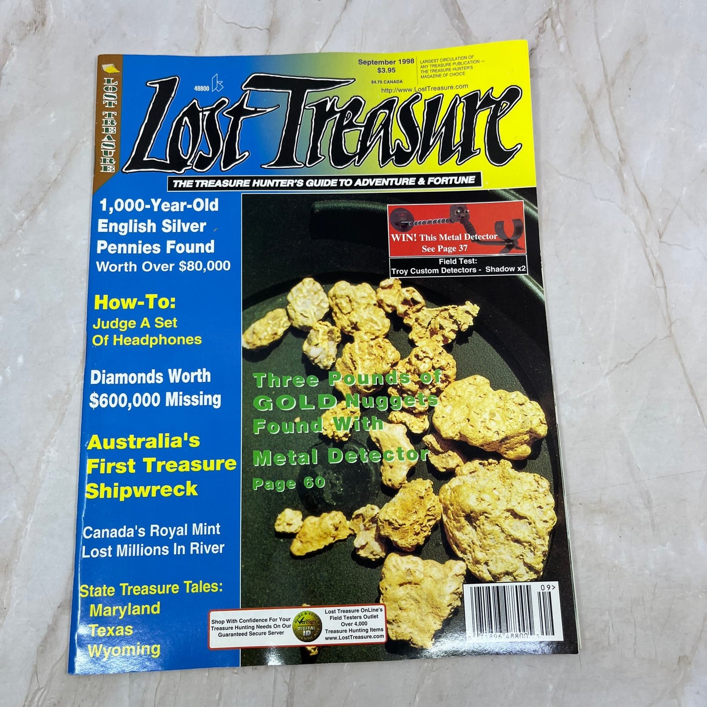 1998 Sept - Lost Treasure Magazine - Treasure Hunting Gold Prospecting M13