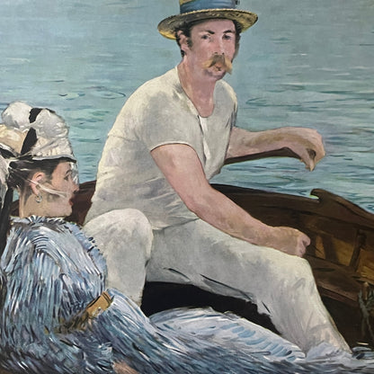 Edouard Manet Boating at Argenteuil Lithograph Vintage Art Print 9x12 V6