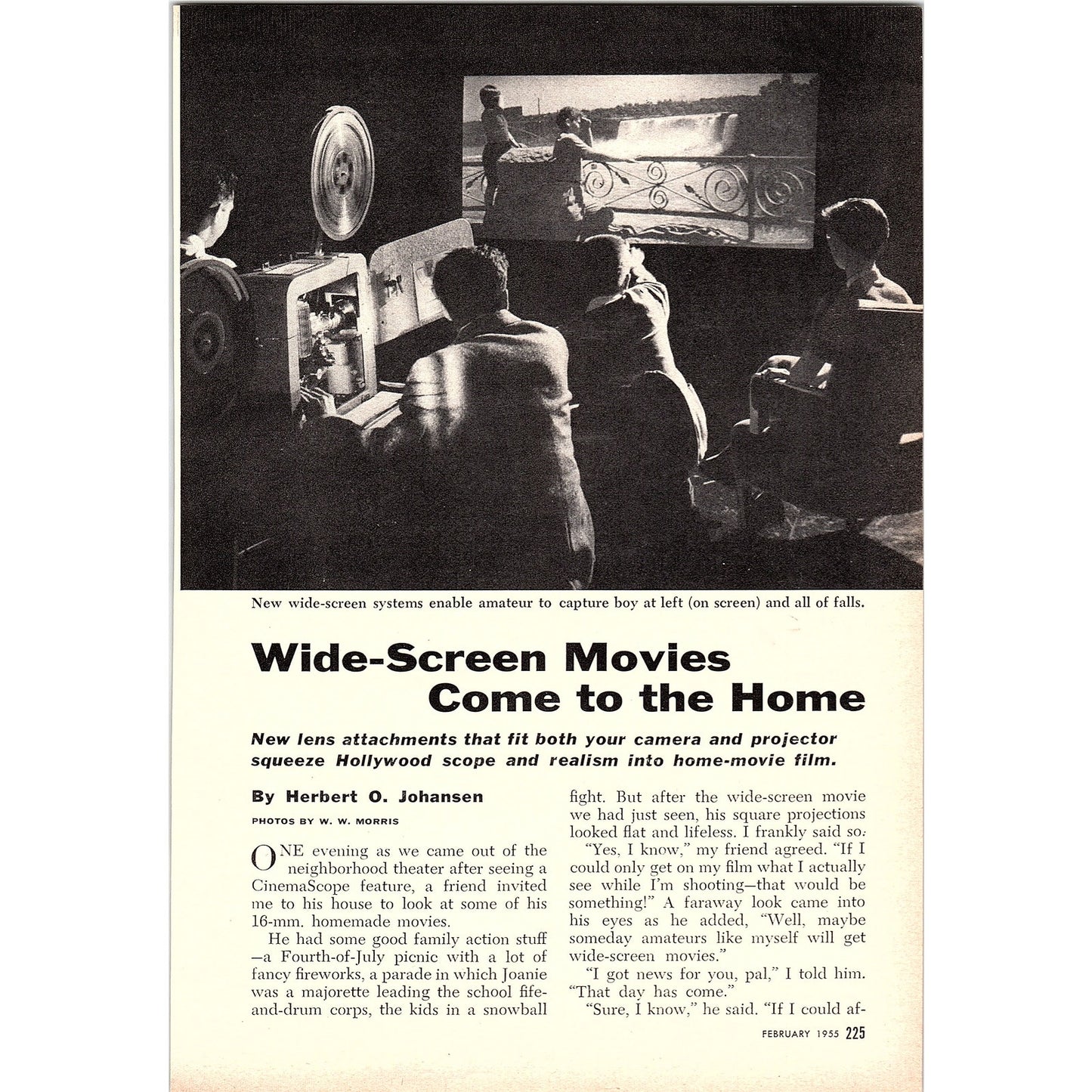 Wide-Screen Movies Come To The Home Herbert O Johansen 2-Page 1955 Article AG1-4