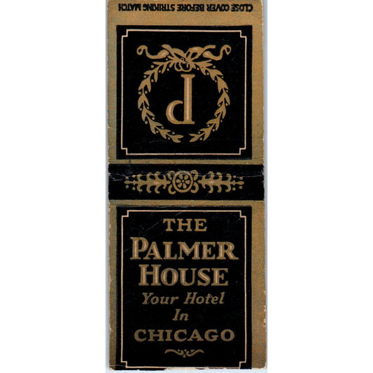 The Palmer House Hotel Empire Room Chicago Vintage Matchbook Cover SD4-Y13