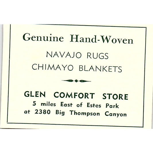 Glen Comfort Store, Matthews Gift Haven 1957 Estes Park CO Ad AG4-S10