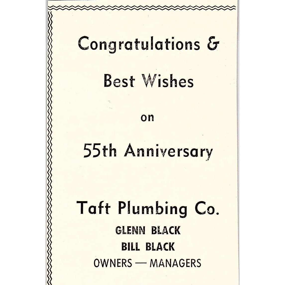 Taft Plumbing Co Glenn & Bill Black - Taft CA 1965 Ad AF8-M5