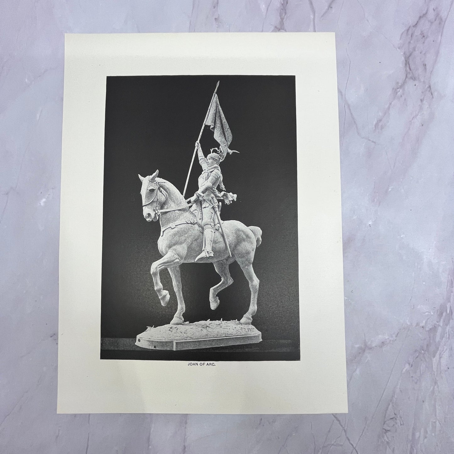 Joan of Arc Statue Lithograph 8.5x11.5" Art Print V22