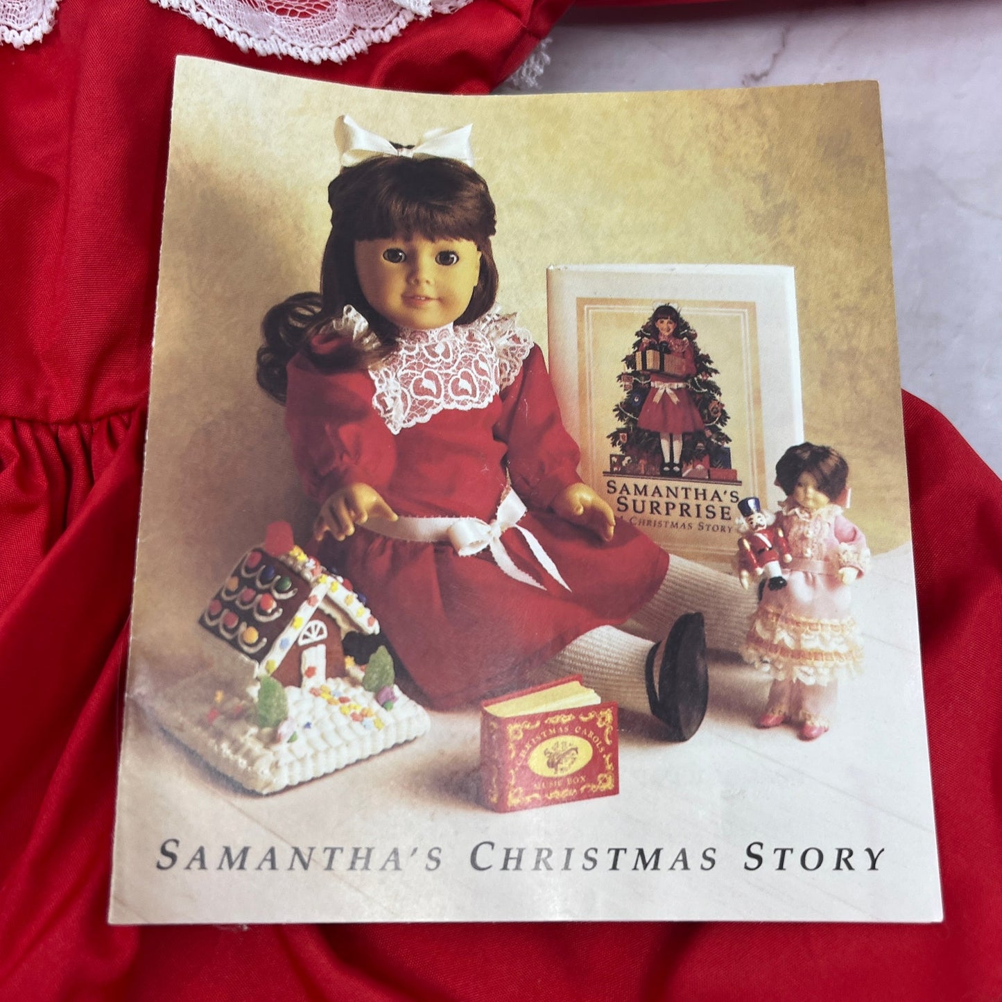 Samantha Pleasant Company American Girl Christmas Dress & Clara Doll